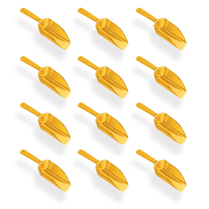 Super Z Outlet 5.5" Mini Acrylic Plastic Kitchen Scoops for Weddings, Candy Dessert Buffet, Ice Cream, Protein Powders, Coffee, Tea (Clear)