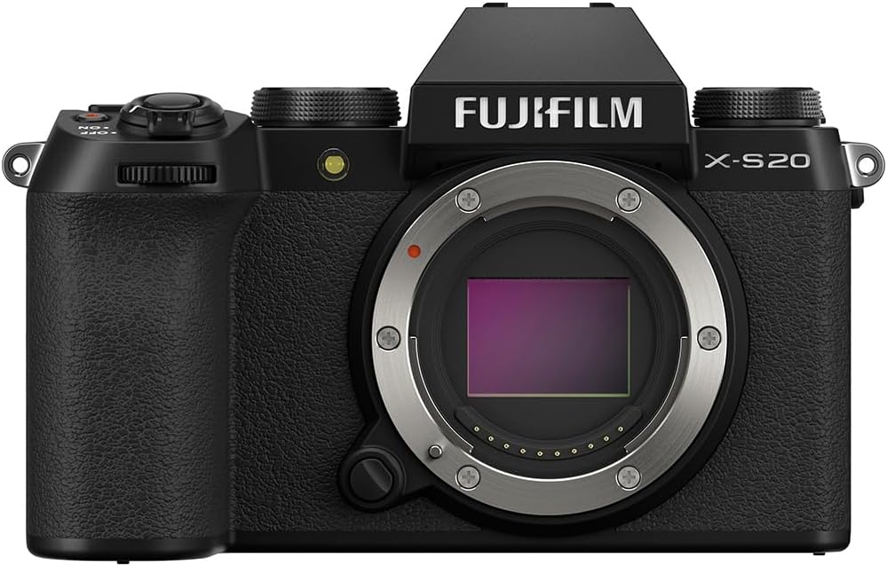 Fujifilm X-S20 Mirrorless Camera Bundle – 26.1MP, 6.2K Video, 64GB Card & Shoulder Bag