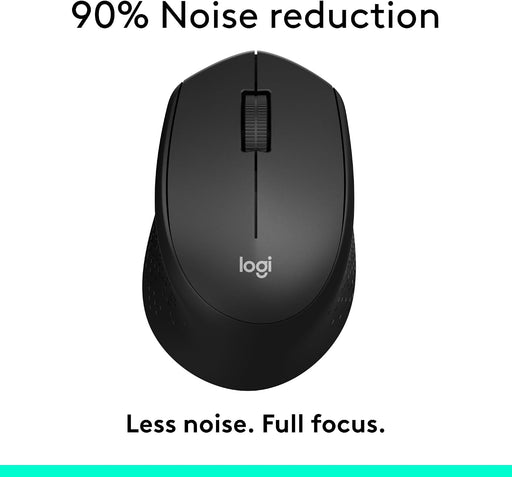 Logitech M330 Silent Wireless Mouse Optical 2.4GHz USB Black 910-004905