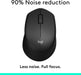 Logitech M330 Silent Wireless Mouse Optical 2.4GHz USB Black 910-004905