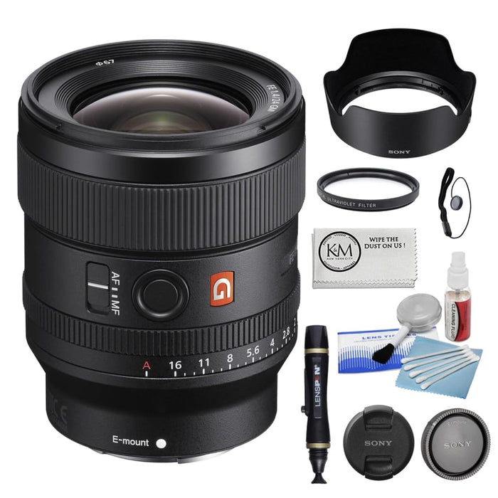 Sony E-mount FE 24mm F1.4 GM Full Frame Wide-angle Prime Lens (SEL24F14GM), Black