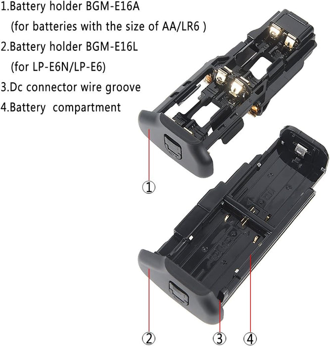 Canon BG-E16 Battery Grip for EOS 7D Mark II with 32GB Starter Kit
