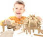 3 Bees & Me Wooden Building Toys - STEM Toys for Boys and Girls - 100 Wood Plank Pieces