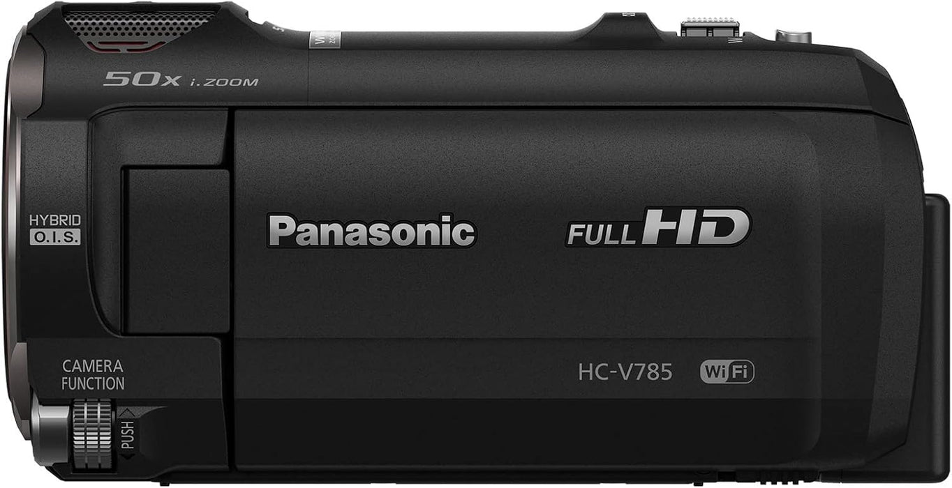 Panasonic Full HD Video Camera Camcorder, 20X Optical Zoom, 1/2.3 Inch BSI Sensor, HDR Capture, Wi-Fi Smartphone HC-V785 (Black)