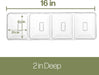 Plasticpro 4 Sectional Rectangle Plastic Disposable Serving Tray/Platter 5 X 16 Clear Pack of 4