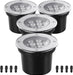 12W Low Voltage Landscape LED Ground Light for Garden, Patio - 12V-24V Outdoor Lighting 4 Pack