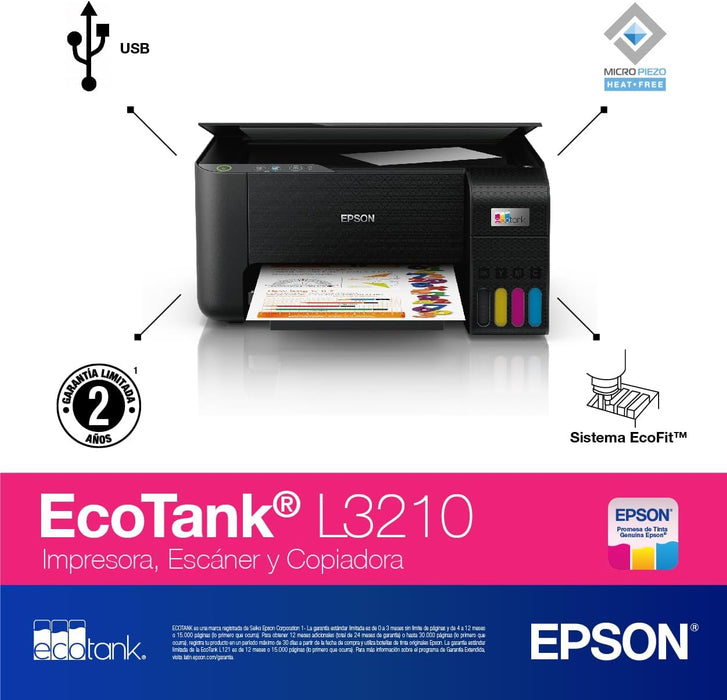Epson Ecotank Color Multifunction Printer L3210 - NJ Accessory/Buy Direct & Save