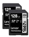Lexar 256GB (2-Pack) Professional 1667x SD Card, UHS-II, C10, U3, V60, Full HD, 4K, Up To 250MB/s Read SDXC Memory Card, for Professional Photographer, Videographer, Enthusiast (LSD1667256G-B2NNU)
