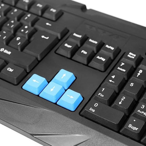 ELE-GATE Wireless Keyboard and Mouse Kit (ST.03) Spanish Spain Black Color reliable wireless connection_Allows you to work or play up to 10 meters away. - NJ Accessory/Buy Direct & Save
