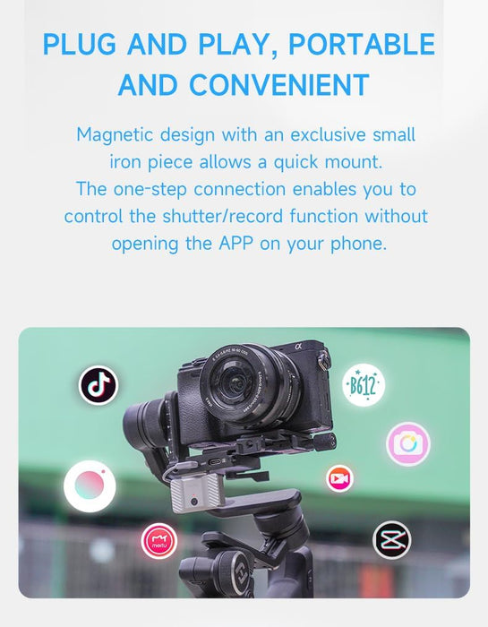 Feiyutech SCORP-C Combo Camera Stabilizer with Magnetic AI Tracker, 3-Axis Gimbal Stabilizer for Mirrorless and DSLR Cameras, 5.5lbs Payload, Gimbal for Camera, for Video Recording