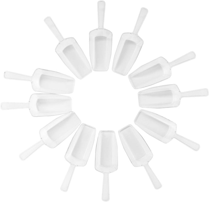 Super Z Outlet 5.5" Mini Acrylic Plastic Kitchen Scoops for Weddings, Candy Dessert Buffet, Ice Cream, Protein Powders, Coffee, Tea (Clear)