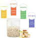 15 Pack 6oz Clear Plastic Jars Wide-mouth Storage Containers,Refillable Empty Containers for Dry Food,Dried Fruit,Seasoning and Honey Storage