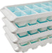 Ice Cube Trays (White) (Stackable with Water and Collapsible Without Water)