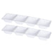 Plasticpro 4 Sectional Rectangle Plastic Disposable Serving Tray/Platter 5 X 16 Clear Pack of 4