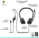 Logitech H390 Wired USB-C Headset Noise Cancelling Mic Black 981-001575