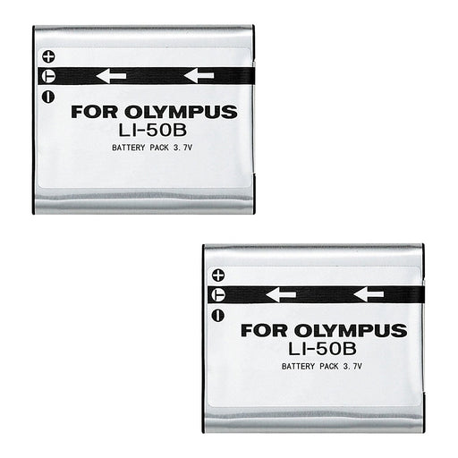 UltraPro 2-Pack High-Capacity LI-50B Replacement Battery for Olympus Cameras with Cleaning Kit