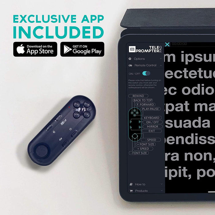 TELEPROMPTER Pad iPresent Pro Portable Presidential Prompter for iPad Tablet or Monitor - Includes Remote, Case and App - Stage Teleprompter for Presentations - Prompter for Live Speech - NJ Accessory/Buy Direct & Save