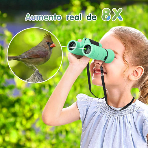 Binoculars for Kids High-Resolution 8x21, Gift Boys & Girls Shockproof Compact Bird Watching, Hiking, Camping, Travel, Learning, Spy Games Exploration
