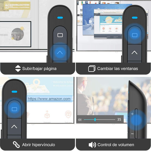 NJA Wireless Presenter, Wireless Slideshow Presenter, USB Charging, Hyperlink Support, Volume Control, PowerPoint Remote Control, for Windows, Mac Os, Andorid, Linux - NJ Accessory/Buy Direct & Save