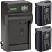 BM Premium 2 Pack of DMW-BLK22 High Capacity Battery and Battery Charger for Panasonic Lumix S1 II, S1R II, DC-S5, S5 II, S5 IIX, S9, G9 II, GH5 II, GH6, GH7, DMW-BG1, DMW-BGS5 Cameras