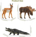 Toymany 12PCS North American Forest Animal Figurines, Realistic Jungle Animal Set Includes Raccoon,Lynx,Wolf,Bear,Eagle, Educational Toy Cake Toppers Christmas Birthday Gift for Kids Toddlers