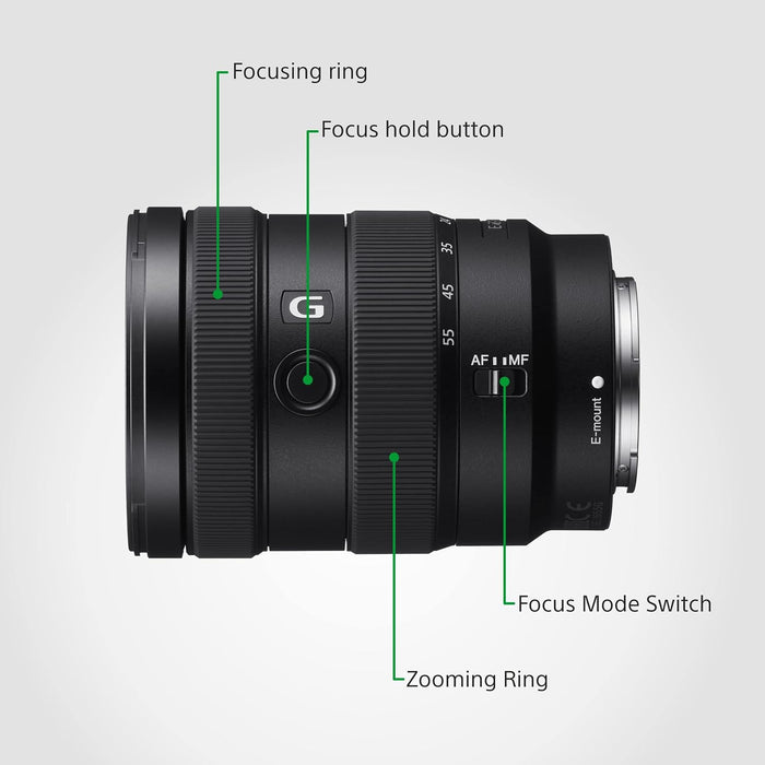 Sony E 16-55mm f/2.8 G APS-C Zoom Lens Black SEL1655G