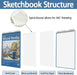 Crehatos Mixed Media Sketchbook 9" x 12", Top Spiral Bound Sketch Pad, 60 Sheets 98lb/160gsm Drawing Paper for Wet and Dry Media, 1 Pack