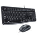 Logitech MK120 Wired Desktop Set Keyboard Mouse USB Black 920-002565