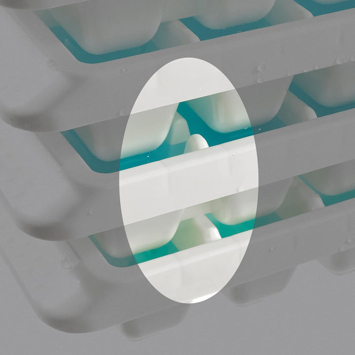 Ice Cube Trays (White) (Stackable with Water and Collapsible Without Water)