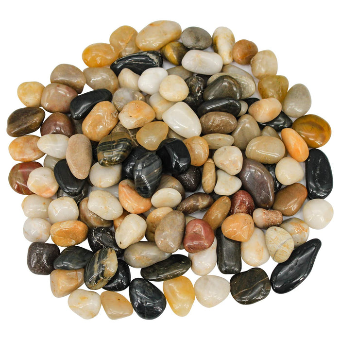 Fish Tank Rocks,Virekm River Rocks, Decorative Ornamental Pebbles Garden Landscaping Stones Gravel Filler for Home Decoration Flower Bed Fish Tank Plants Vases Succulents (10 Pounds)