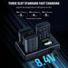 NEEWER 3 Pack 2400mAh LP-E6P/LP-E6NH/LP-E6N Replacement Battery & USB Triple Charger, Compatible with Canon EOS R5 Mark II EOS R5 EOS R6 EOS R7 EOS R 5D II III IV 6D 6D II 7D 7D II 60D 70D 80D 90D
