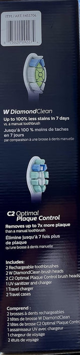 Philips Sonicare Optimal Clean Rechargeable Electric Toothbrush, 2-pack