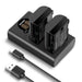 NEEWER 3 Pack 2400mAh LP-E6P/LP-E6NH/LP-E6N Replacement Battery & USB Triple Charger, Compatible with Canon EOS R5 Mark II EOS R5 EOS R6 EOS R7 EOS R 5D II III IV 6D 6D II 7D 7D II 60D 70D 80D 90D