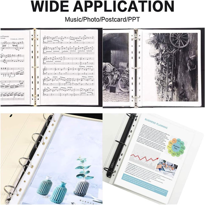 Sheet Protectors, HERKKA 700 Pack Heavy Duty Clear Plastic Page Protectors Sheet Reinforced 11-Hole Fit for 3 Ring Binder Fits Standard 8.5 x 11 Paper, 9.25 x 11.25 Top Loaded, Non-Acid