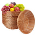 30 Pack Oval Poly Wicker Basket, 9 x 6 x 2.6 Inch Poly Wicker Bread Baskets, Medium Size Gift Baskets for Kitchen, Christmas Gifts, Centerpiece Display, Storing Bread, Fruits, Vegetables, by GNIEMCKIN
