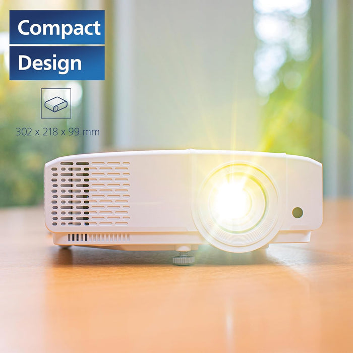 Philips, Propix 850, Professional Video Projector, DLP, Home Cinema, Advanced Image Correction, 1920 x 1080 Pixels, Full HD, 2-Watt Internal Speakers, Lumens: 4000 ANSI, White