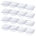 Plasticpro 4 Sectional Rectangle Plastic Disposable Serving Tray/Platter 5 X 16 Clear Pack of 4