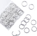 1 Inch Loose Leaf Binder Rings, (50 Pack) Metal Office Book Rings, Nickel Plated Steel Binder Rings, Keychain Key Rings, Index Card Rings, Silver, for School, Home, Office