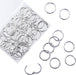 1 Inch Loose Leaf Binder Rings, (50 Pack) Metal Office Book Rings, Nickel Plated Steel Binder Rings, Keychain Key Rings, Index Card Rings, Silver, for School, Home, Office