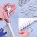 1 Inch Loose Leaf Binder Rings, (50 Pack) Metal Office Book Rings, Nickel Plated Steel Binder Rings, Keychain Key Rings, Index Card Rings, Silver, for School, Home, Office