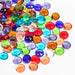 1 LB Mix Color Glass Beads, Mini Flat Glass Marbles~150PCS for Vase Fillers, Floral Bottom Mancala Gems Pebbles Fish Tank Rocks for Table Scatter Aquarium,Home Decorative Art Craft Supplies(0.5"~0.7")