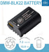 BM Premium 2 Pack of DMW-BLK22 High Capacity Battery and Battery Charger for Panasonic Lumix S1 II, S1R II, DC-S5, S5 II, S5 IIX, S9, G9 II, GH5 II, GH6, GH7, DMW-BG1, DMW-BGS5 Cameras