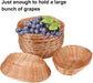 30 Pack Oval Poly Wicker Basket, 9 x 6 x 2.6 Inch Poly Wicker Bread Baskets, Medium Size Gift Baskets for Kitchen, Christmas Gifts, Centerpiece Display, Storing Bread, Fruits, Vegetables, by GNIEMCKIN