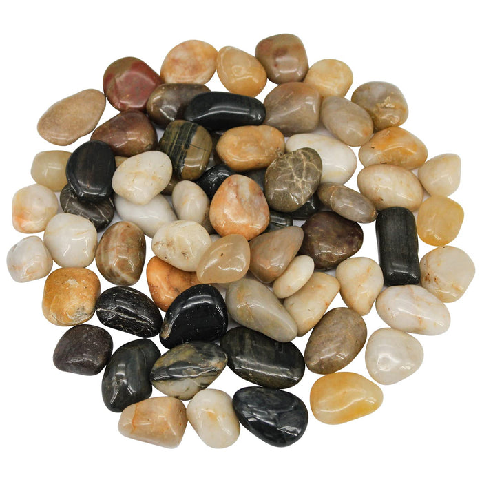 Fish Tank Rocks,Virekm River Rocks, Decorative Ornamental Pebbles Garden Landscaping Stones Gravel Filler for Home Decoration Flower Bed Fish Tank Plants Vases Succulents (10 Pounds)