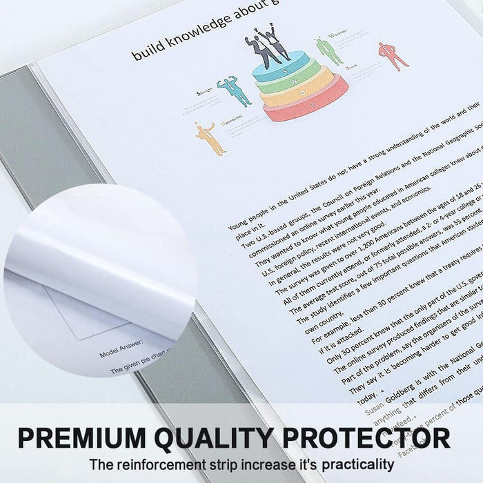 Sheet Protectors, HERKKA 700 Pack Heavy Duty Clear Plastic Page Protectors Sheet Reinforced 11-Hole Fit for 3 Ring Binder Fits Standard 8.5 x 11 Paper, 9.25 x 11.25 Top Loaded, Non-Acid