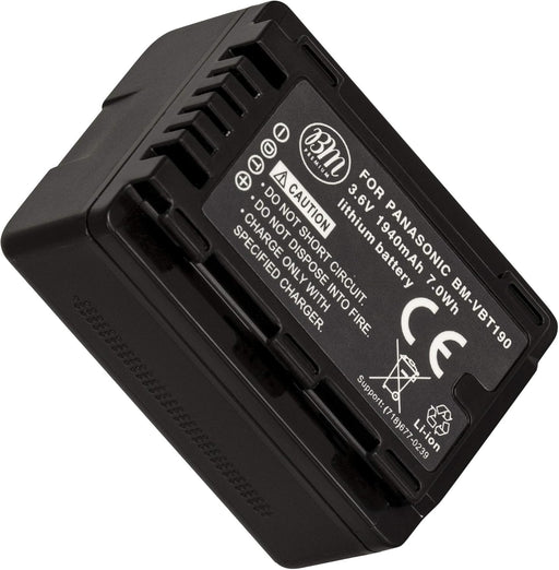 BM Premium VW-VBT190 Battery for Panasonic HC-V380, HC-V510, HC-V520, HC-V550, HC-V710, HC-V720, HC-V750, HC-V770, HC-VX870, HC-VX981, HCW580, HCW850, HC-WXF991 Camcorders