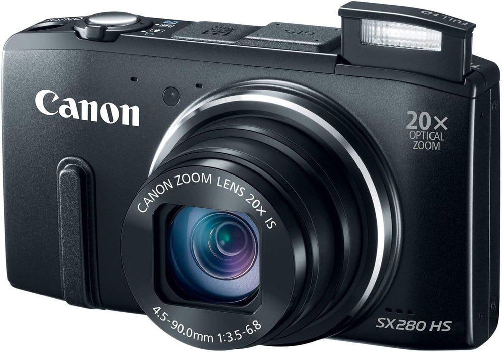 Canon PowerShot SX280 12.1MP Digital Camera with 20x Optical Image Stabilized Zoom with 3-Inch LCD (Black) (Old Model) (Renewed)