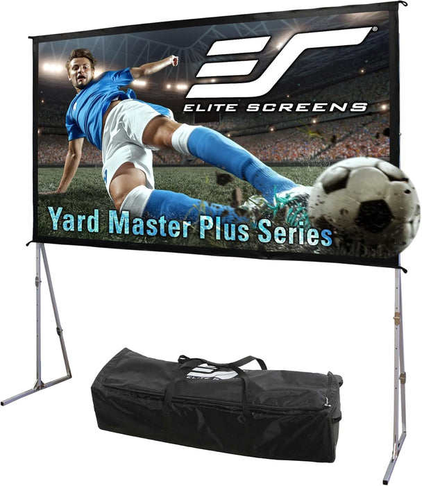 Elite Screens Yard Master Plus, 180-INCH 16:9 Height Setting Adjustable Portable Projector Screen, 4K HD Outdoor Indoor Movie Theater Front Projection, US Based Company 2-YEAR WARRANTY, OMS180H2PLUS