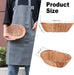30 Pack Oval Poly Wicker Basket, 9 x 6 x 2.6 Inch Poly Wicker Bread Baskets, Medium Size Gift Baskets for Kitchen, Christmas Gifts, Centerpiece Display, Storing Bread, Fruits, Vegetables, by GNIEMCKIN