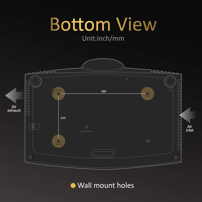 BenQ W5700 DLP Projector/ 4K UHD/ 1800ANSI/ 100,000:1 / HDR/ HDMI x2/ 100% DCI-P3/ 3D BluRay Ready